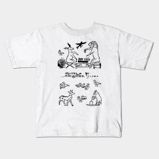 Ancient Egyptian Art Fragments of Satirical Papyrus Kids T-Shirt